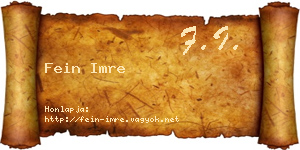 Fein Imre névjegykártya