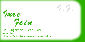 imre fein business card